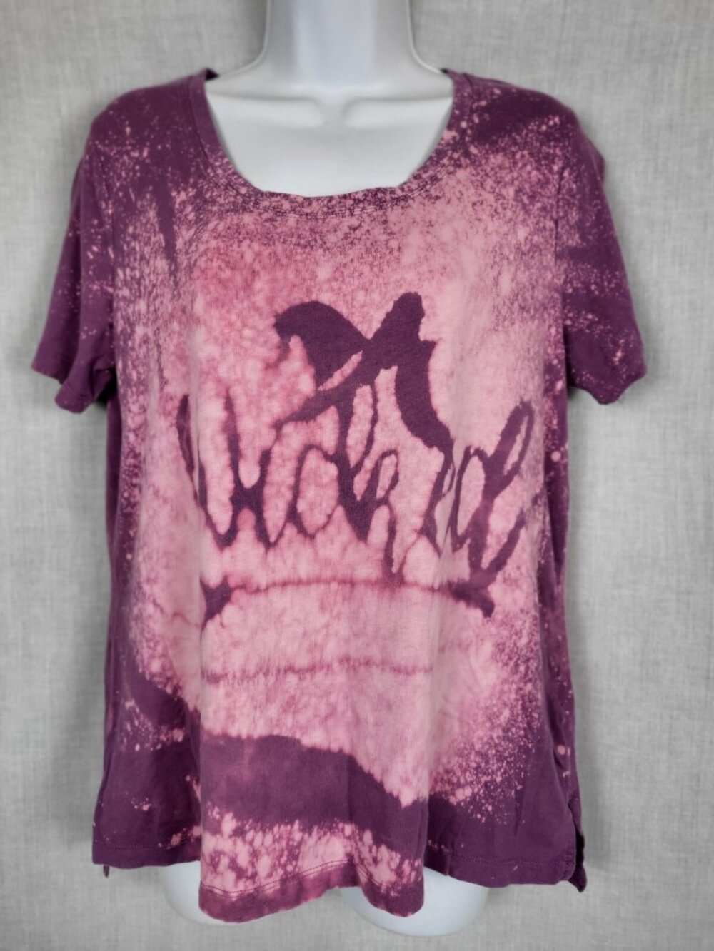 EDDIE BAUER "Wicked" Shirt Women's M Pink Purple Spooky Witch Happy Halloween